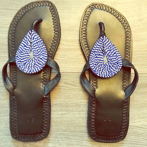 Ladies African Maasai Sandals - Picture 1 of 3